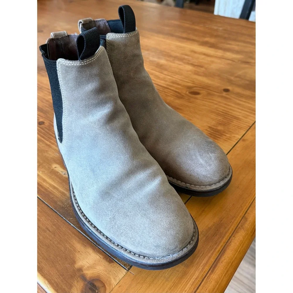 Timberland Mens Waterproof Grey Suede Chelsea Boots 77034 Pull On Lug Sole